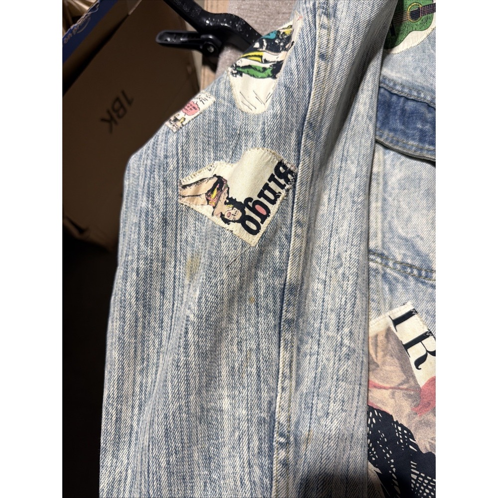 Vintage 80s Malibu USA Acid Wash Denim Jacket Size Medium - Picture 3 of 16